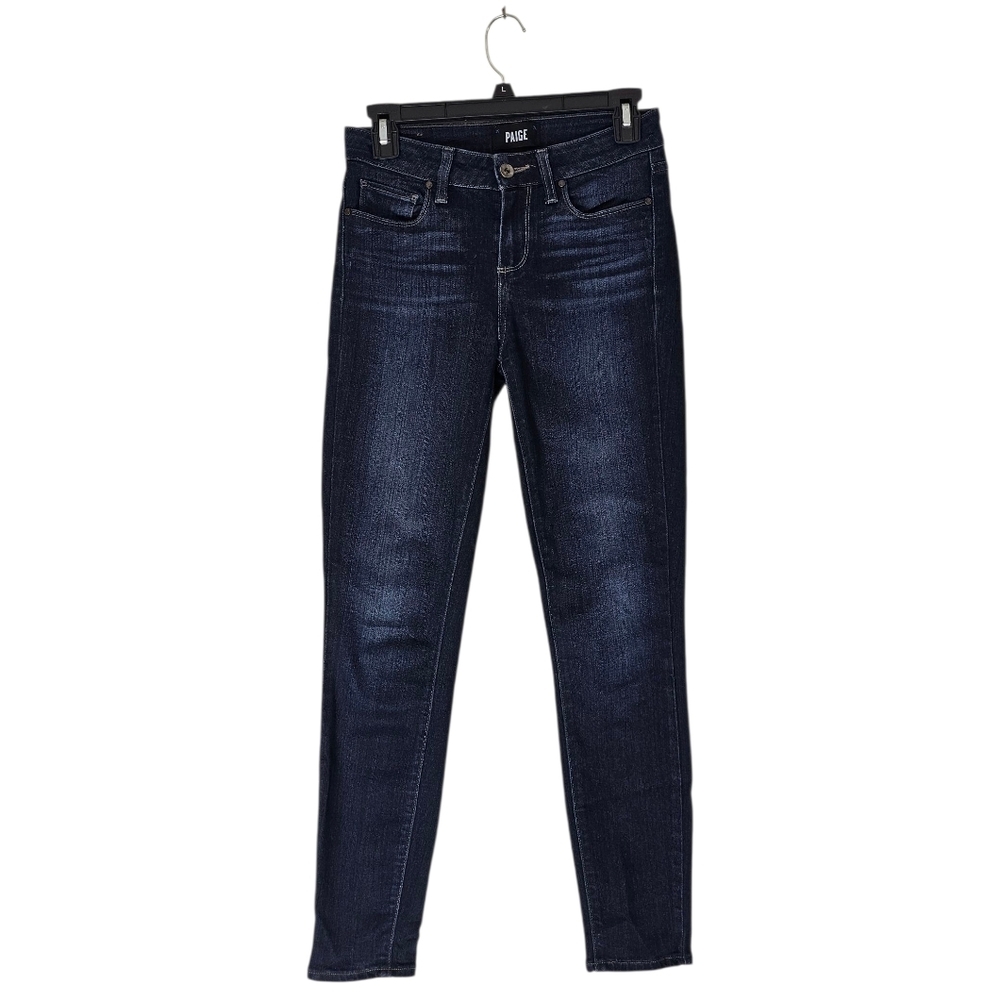 PAIGE Verdugo Ankle Mid‎ Rise Dark Blue Skinny Jeans 26 Preowned